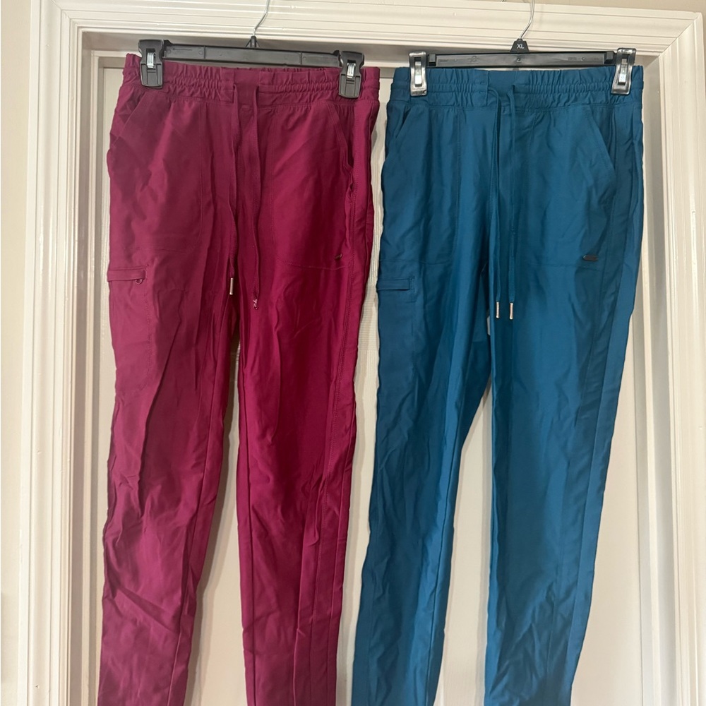 Burgundy and Teal Scrub Bottoms